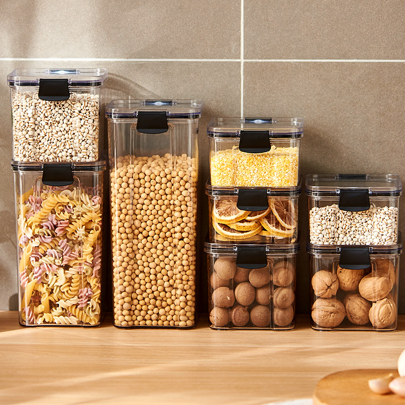 Meal Prep Kit - Sealed Jars Kitchen Grain Storage Organizer