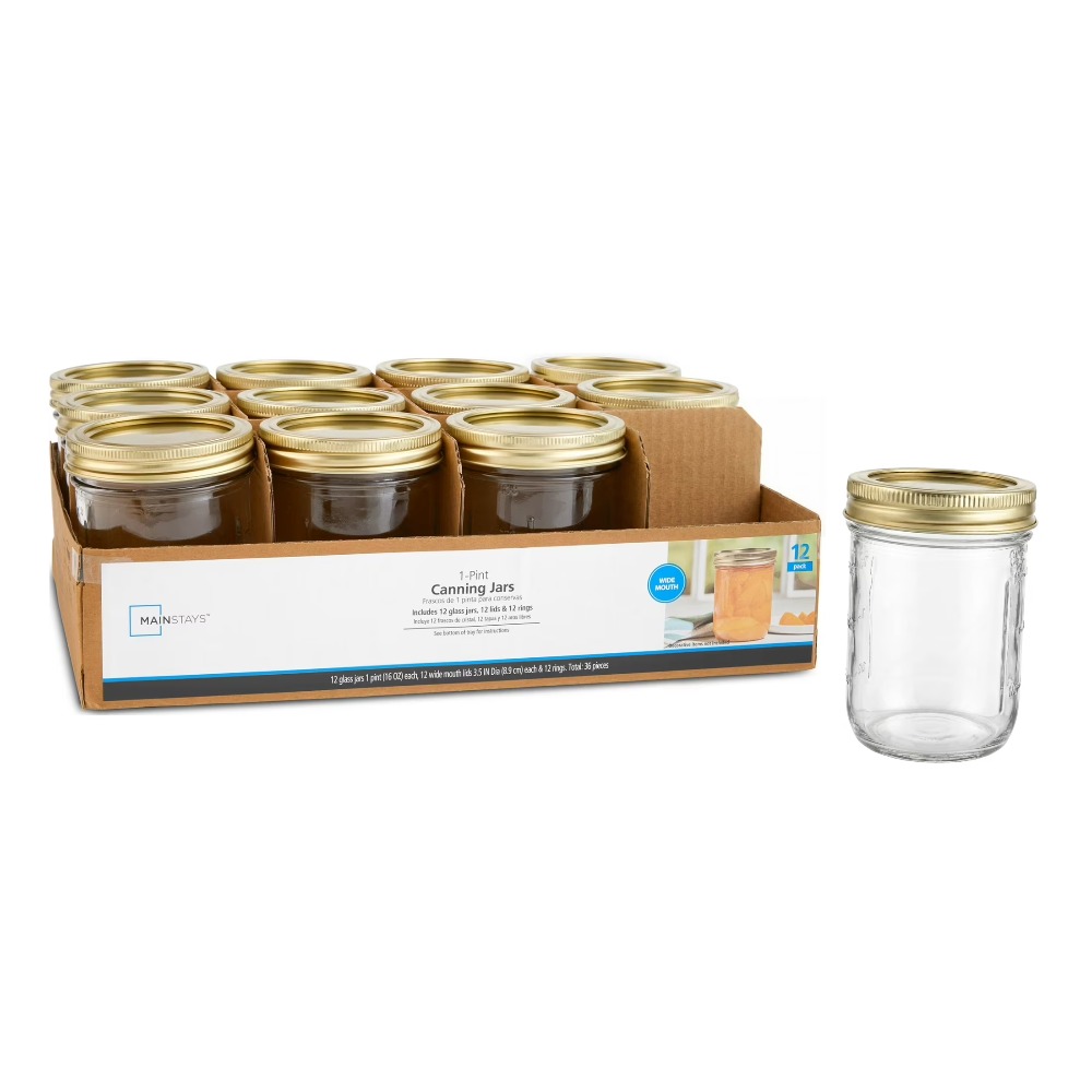 Meal Prep Bulking - Wide Mouth Pint Canning Jars with