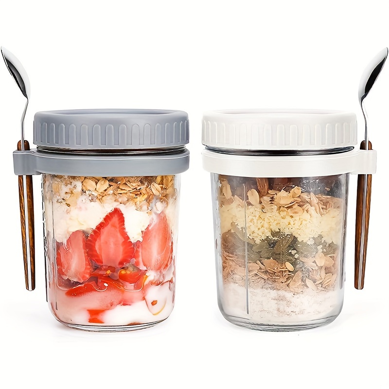 1pc/2pcs Glass Oatmeal Cup, Ov – Meal Prep Jar recenzja i cena
