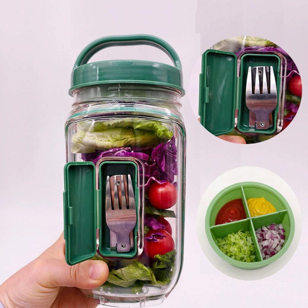 Portable Salad Container Jar w – Meal Prep Jar recenzja i cena