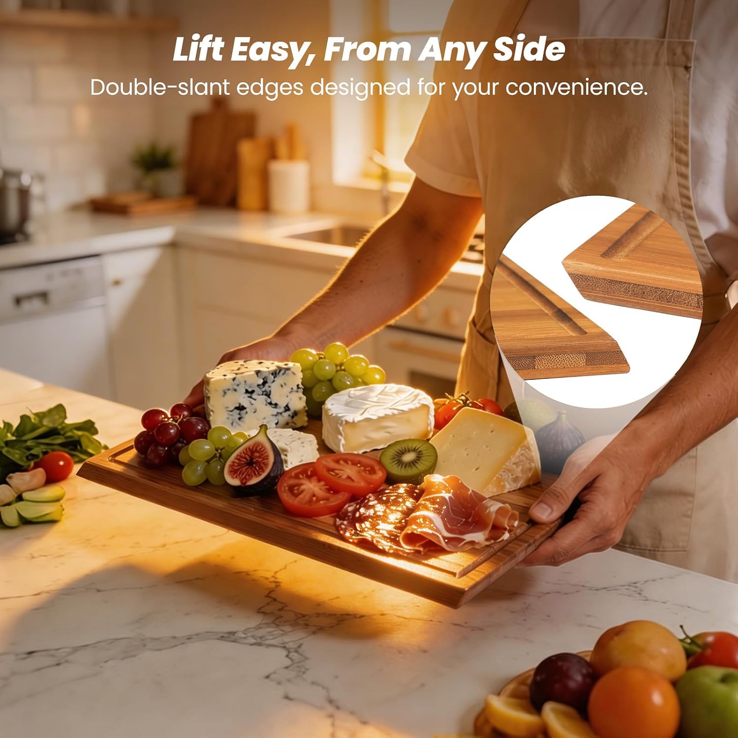 Bamboo Cutting Board Set With  – Meal Prep Juice recenzja i cena