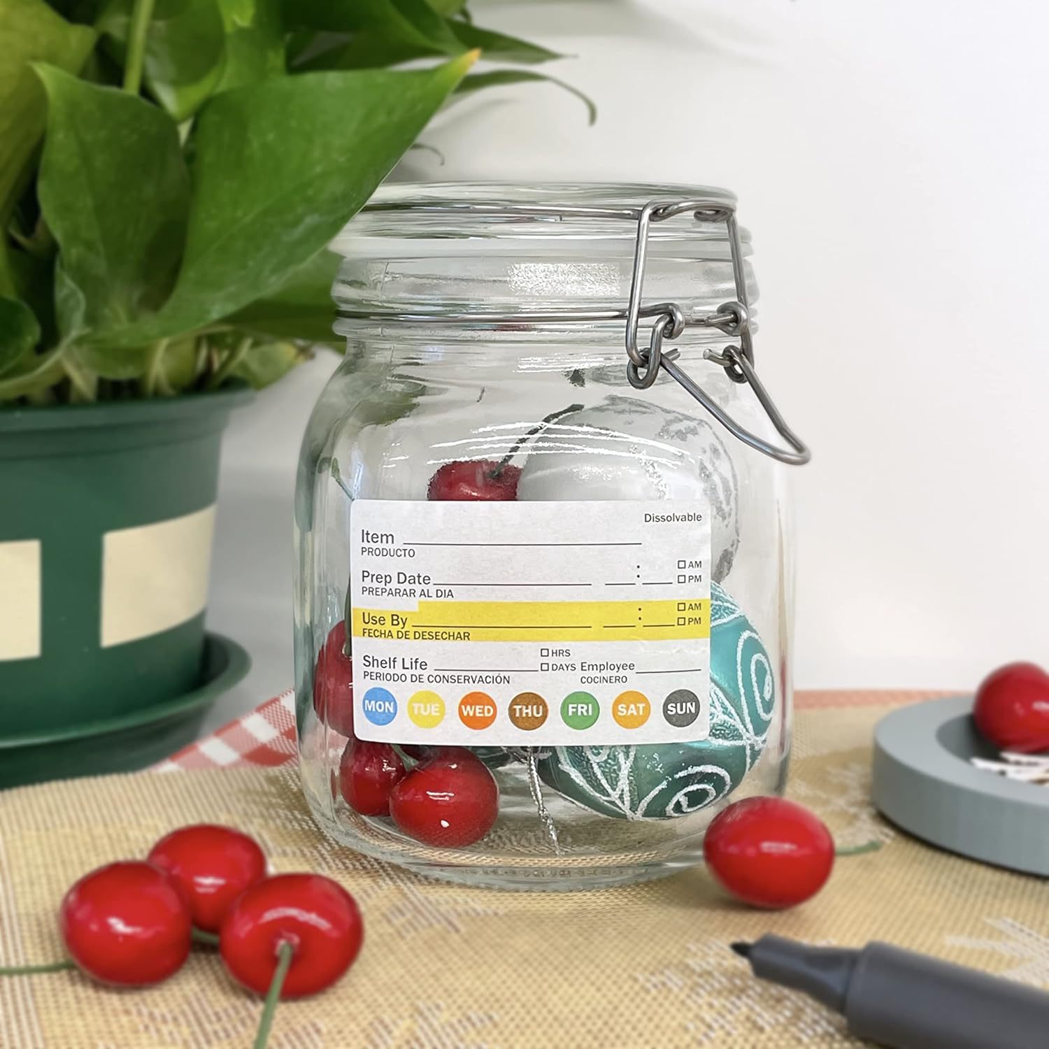 250Pcs/Roll Food Date Labels W – Meal Prep Jar recenzja i cena