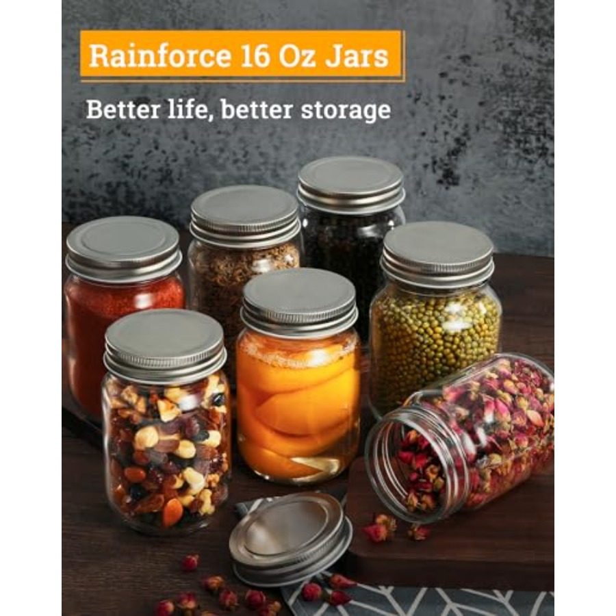 16 oz Mason Jars With Lids Reg – Meal Prep Bulking recenzja i cena