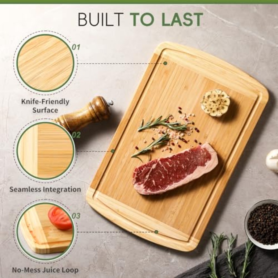 Large Wooden Cutting Board for – Meal Prep Juice recenzja i cena