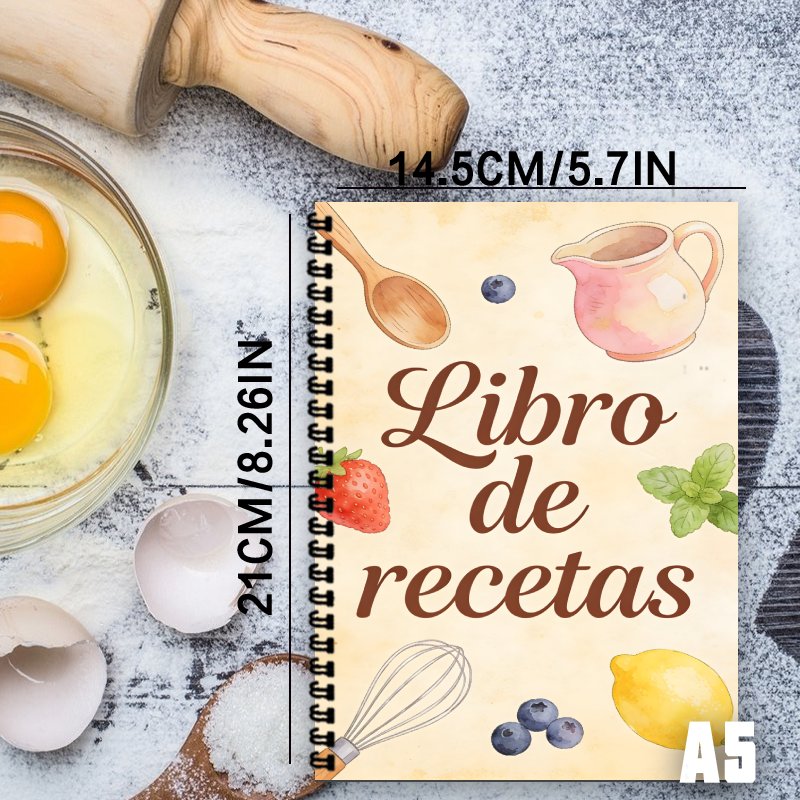A5 Paper Spanish Recipe Book,  – Meal Prep Recipes Healthy recenzja i cena