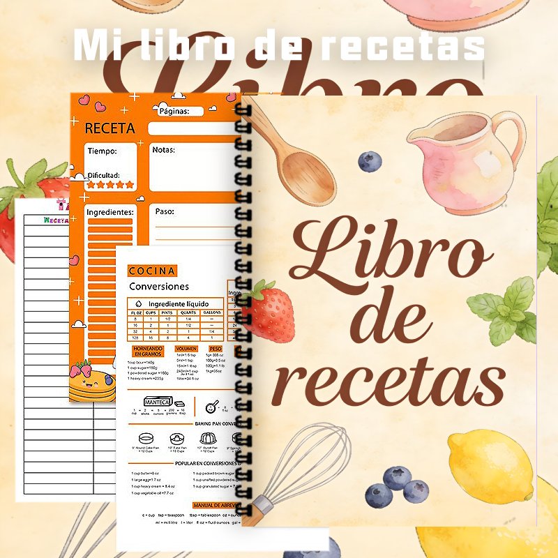 A5 Paper Spanish Recipe Book,  – Meal Prep Recipes Healthy recenzja i cena
