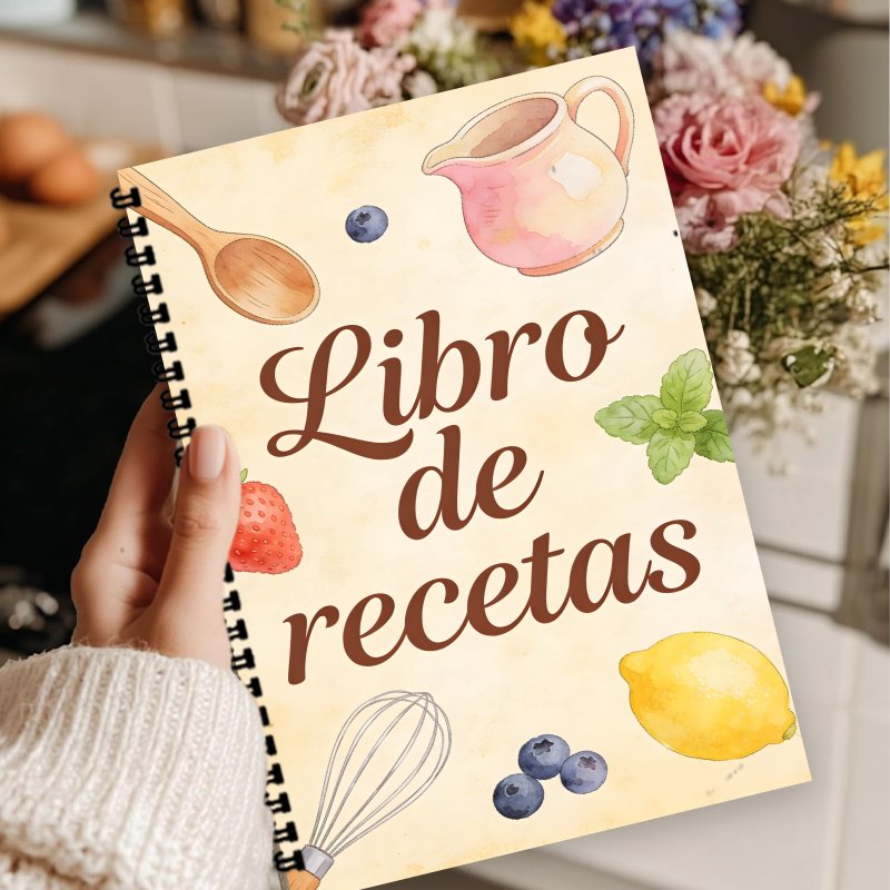 A5 Paper Spanish Recipe Book,  – Meal Prep Recipes Healthy recenzja i cena