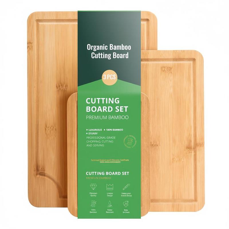 Bamboo Chopping Block Set 3 Pi – Meal Prep Juice recenzja i cena