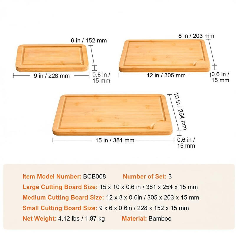 Bamboo Chopping Block Set 3 Pi – Meal Prep Juice recenzja i cena