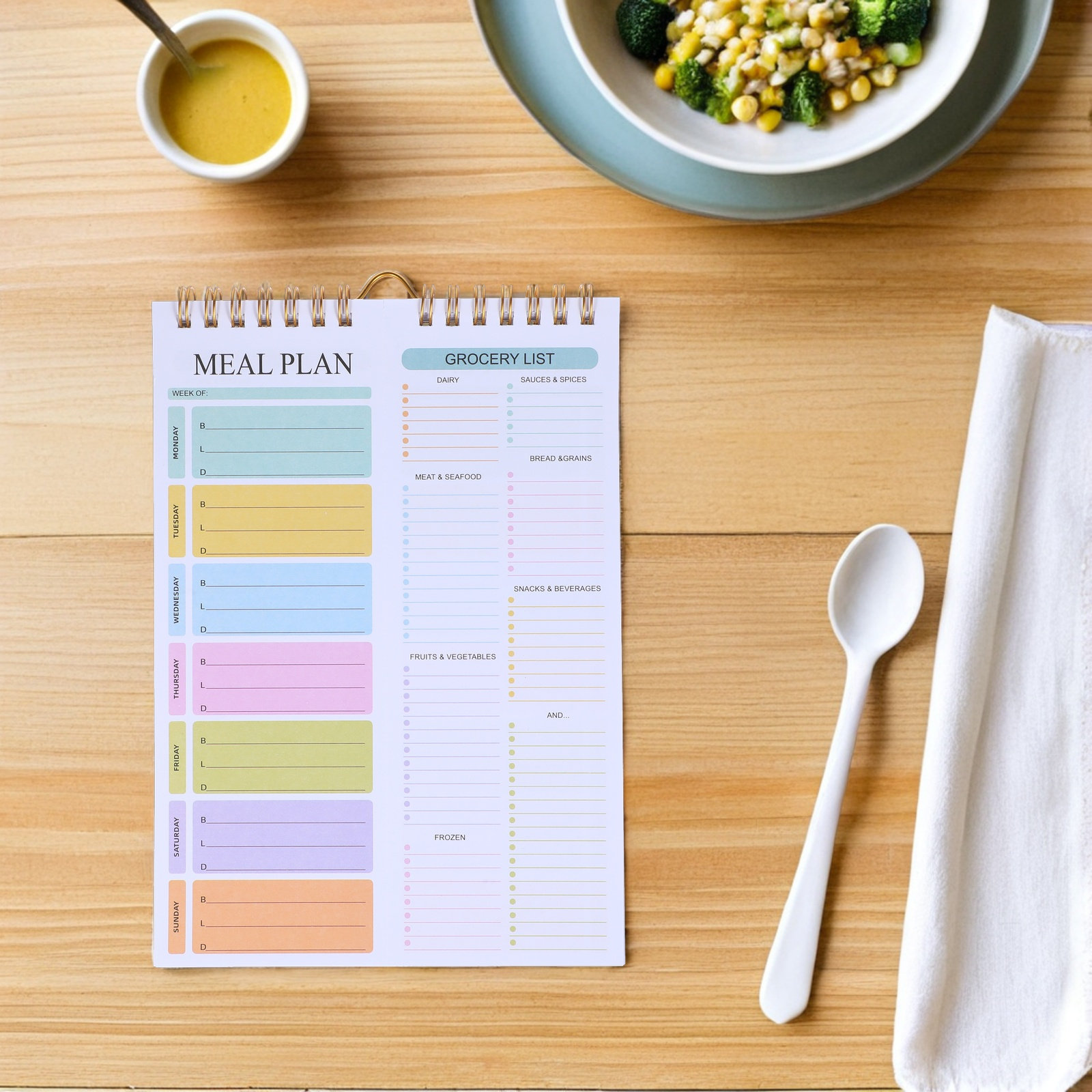 Weekly Meal Planner Notebook A – Meal Prep Grocery List recenzja i cena