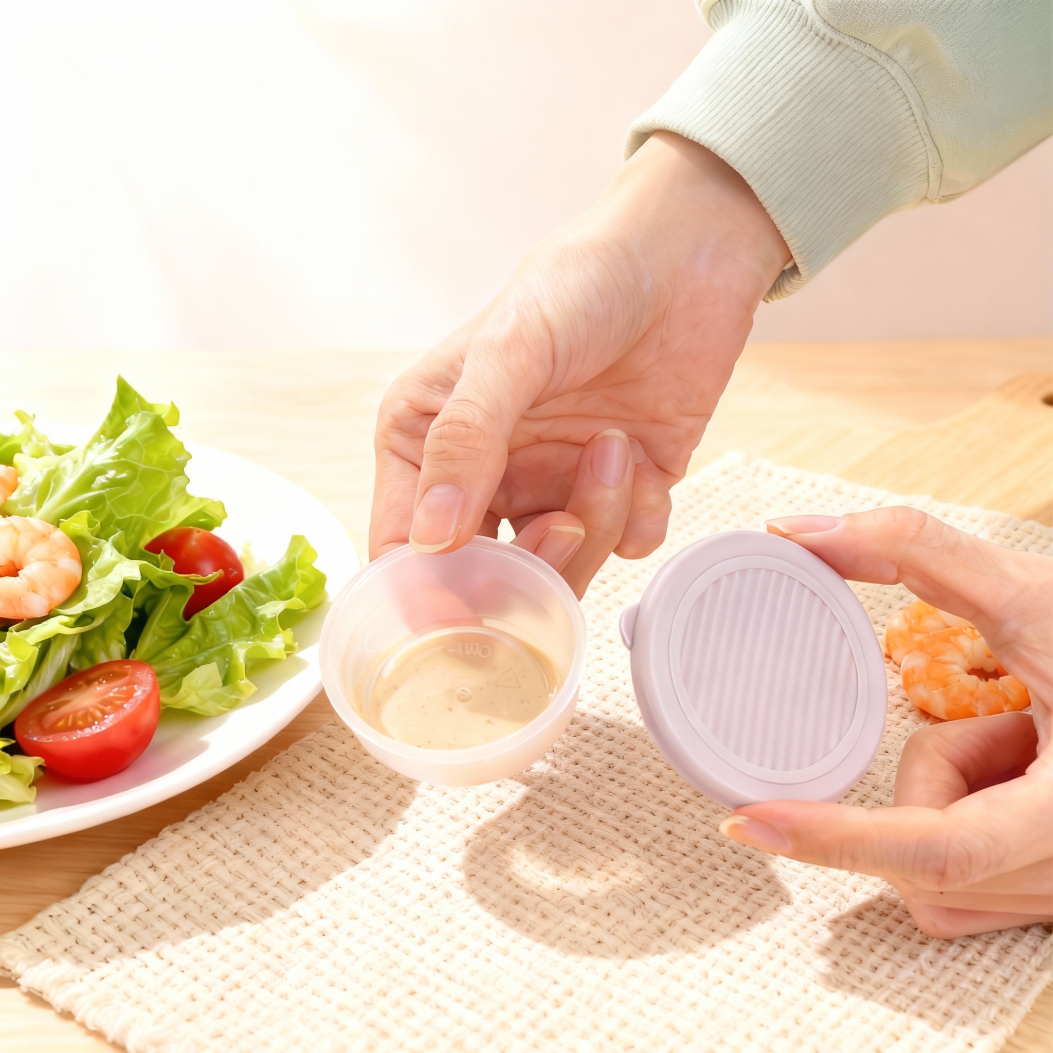 2/6pcs Mini Salad Sauce Contai – Meal Prep Kit recenzja i cena