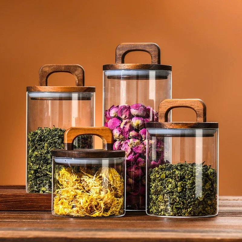 Clear Glass Jar with Bamboo Li – Meal Prep Jar recenzja i cena