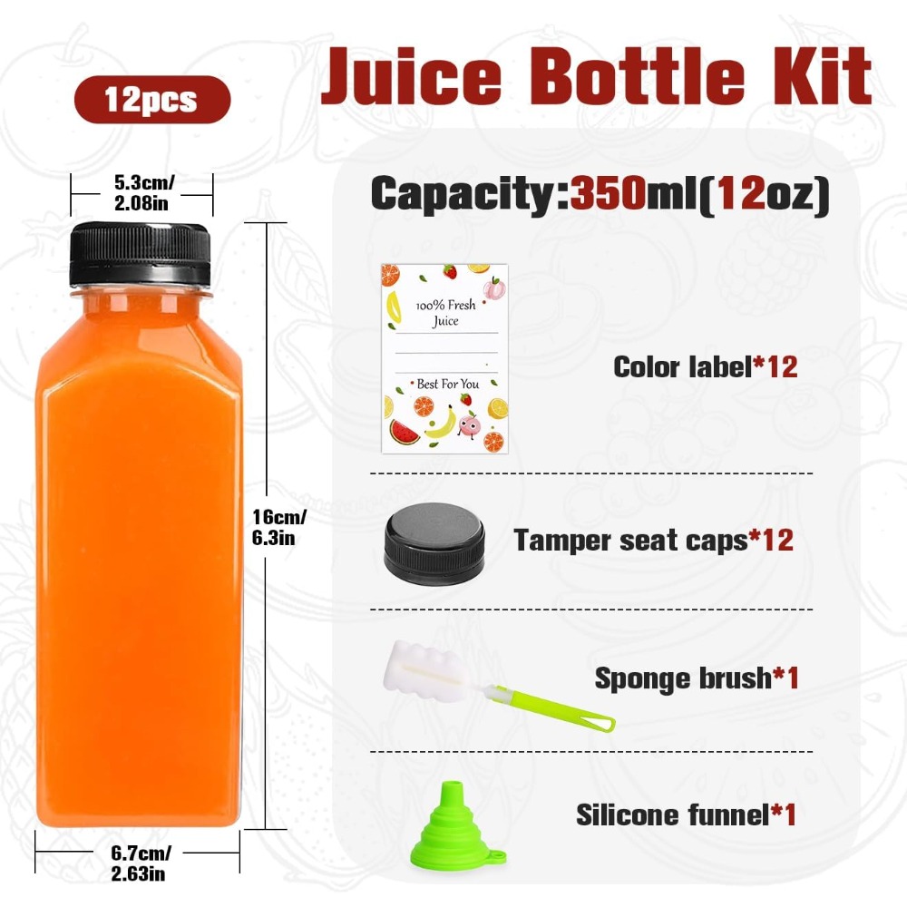 Reusable 12 Ounce Clear Plasti – Meal Prep Juice recenzja i cena