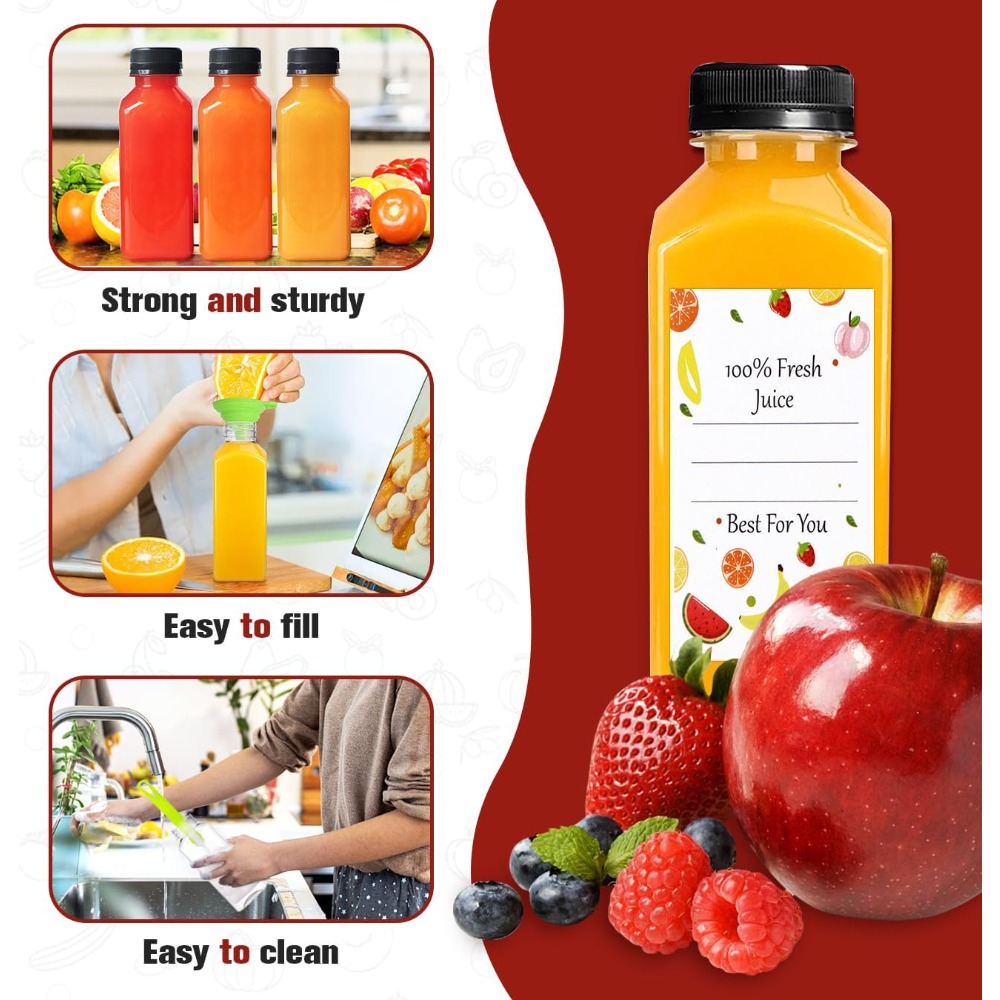 Reusable 12 Ounce Clear Plasti – Meal Prep Juice recenzja i cena