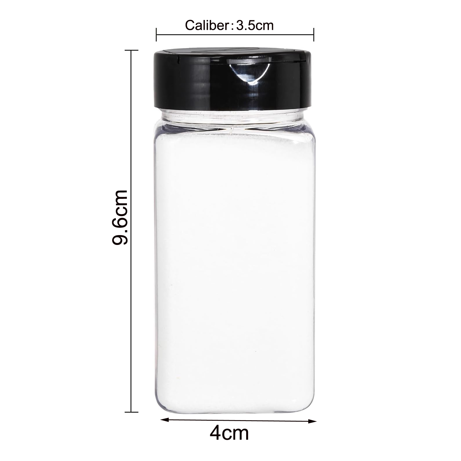 Square Large Plastic Spice Jar – Meal Prep Jar recenzja i cena