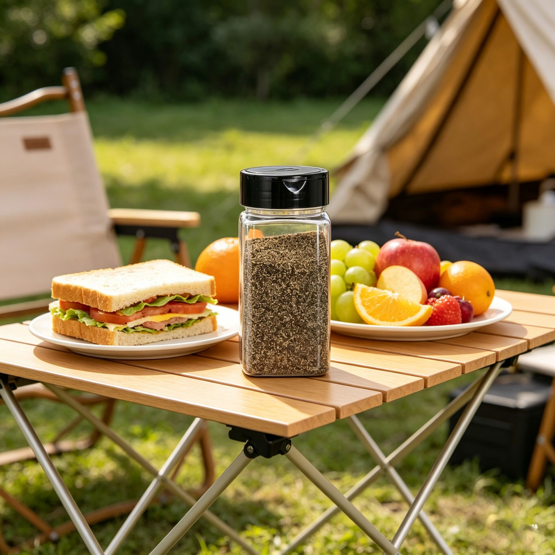 Square Large Plastic Spice Jar – Meal Prep Jar recenzja i cena
