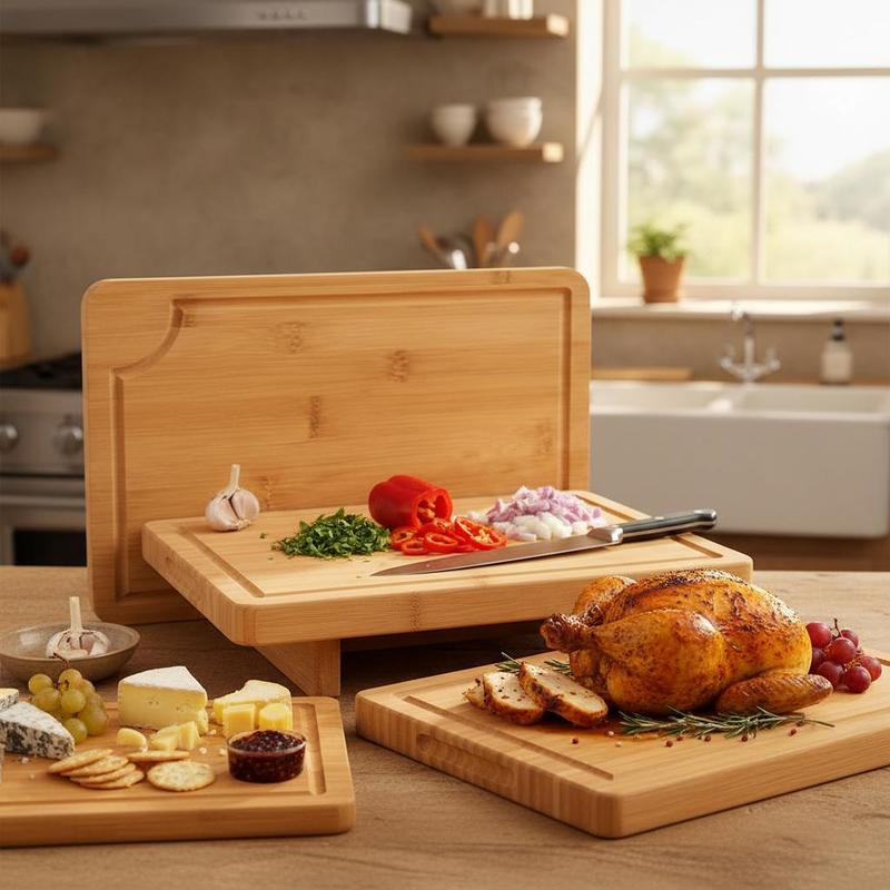 Bamboo Chopping Block Set 3 Pi – Meal Prep Juice recenzja i cena