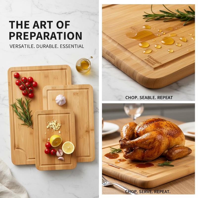 Bamboo Chopping Block Set 3 Pi – Meal Prep Juice recenzja i cena