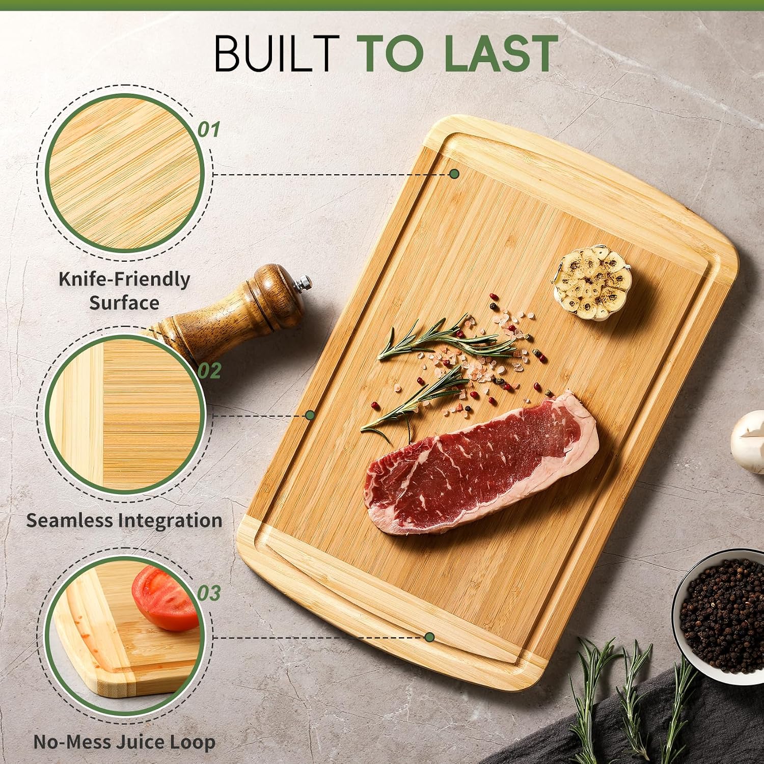 Large Wooden Cutting Board for – Meal Prep Juice recenzja i cena