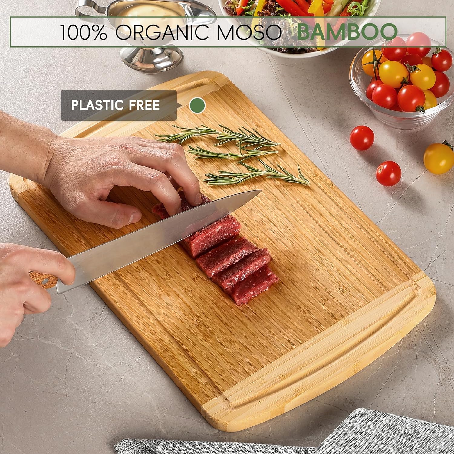 Large Wooden Cutting Board for – Meal Prep Juice recenzja i cena